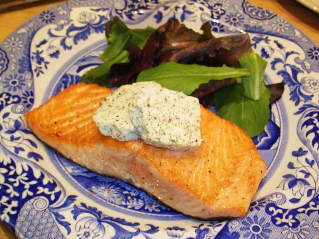herb butter salmon